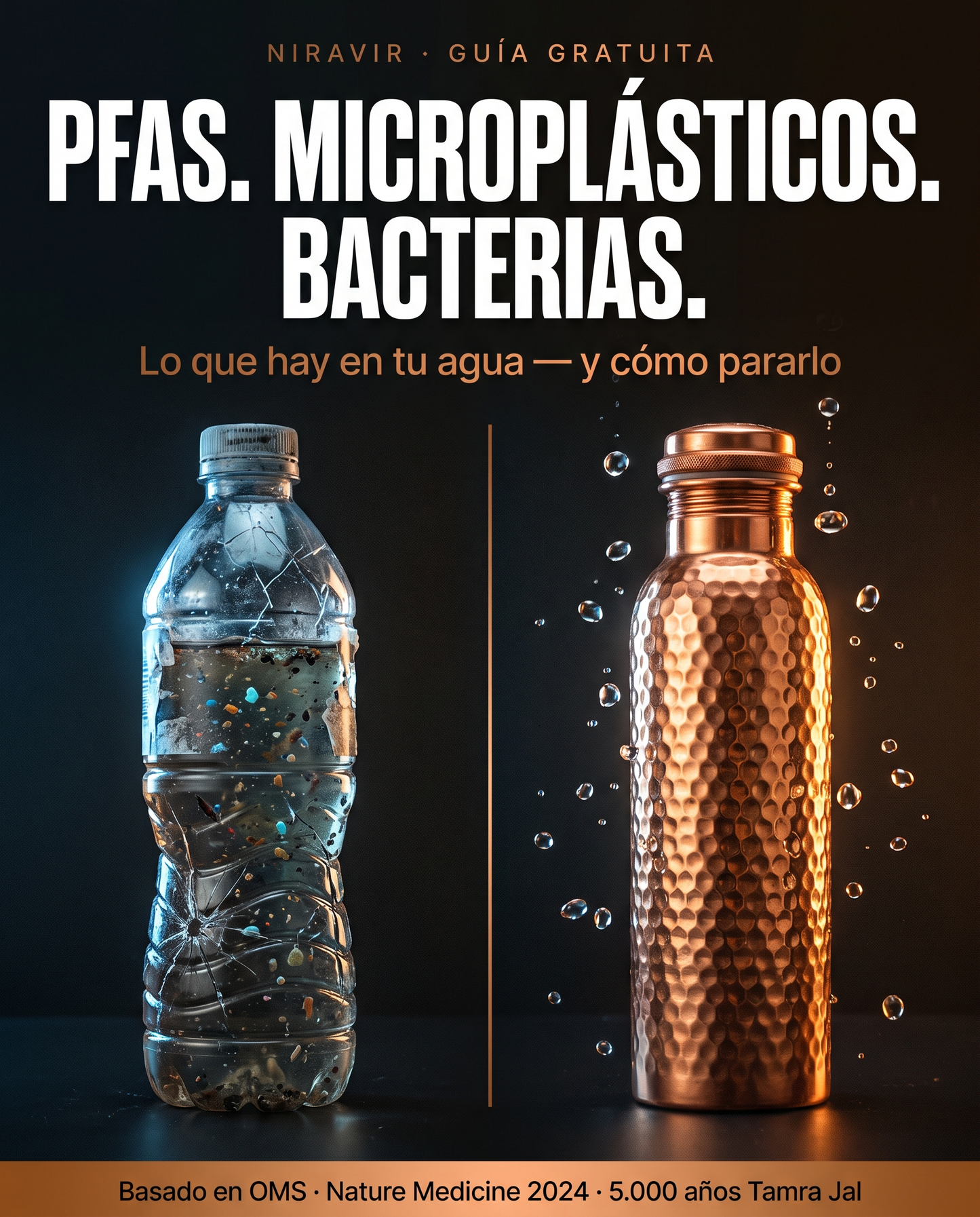 Ebook microplásticos, bacterias. Lo que hay en tu agua — y cómo pararlo.