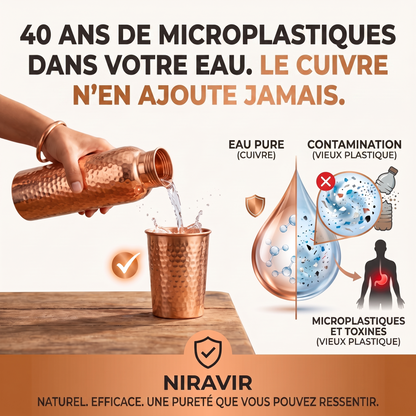 Bouteille en cuivre Niravir — L'eau qui se purifie toute seule